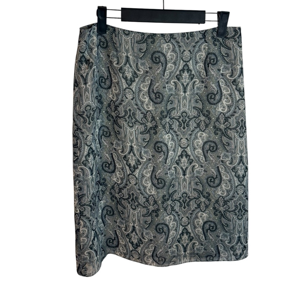 Nautica Vintage Gray Paisley Y2K Skirt
